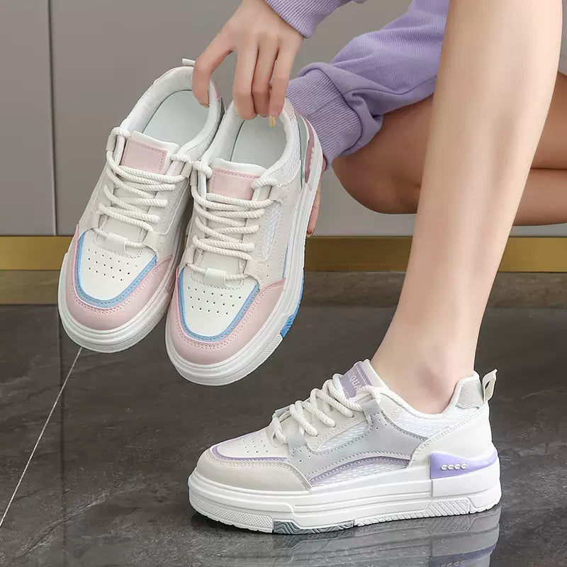 Tenis Soft Plataforma | Cordonería Gruesa | Violeta – Rosa